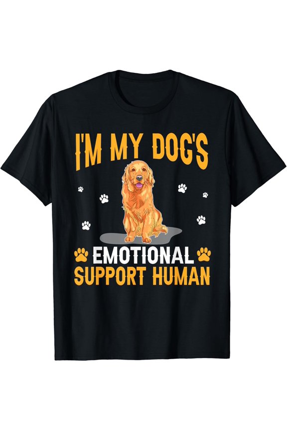 I'M My Dog'S Emotional Support Human Golden Retriever Dog Lo T-Shirt Size S-5XL