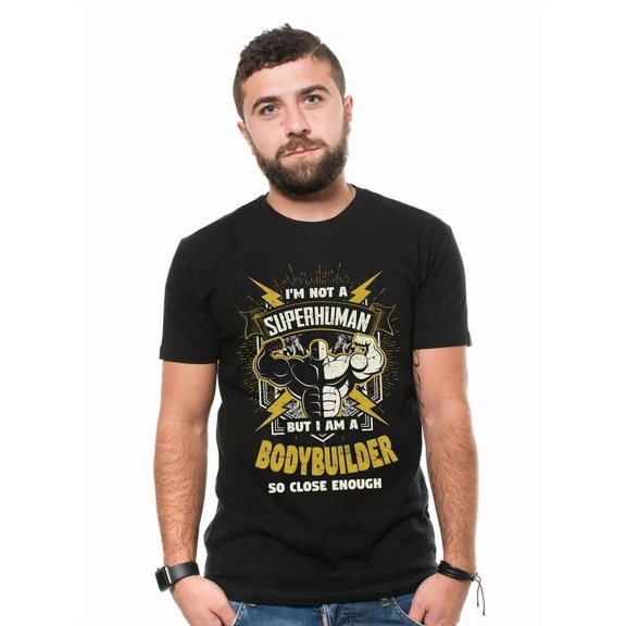I'M Not A Superhuman I'M A Bodybuilder Shirt Viking Warrior Gym Workout Gift Tee, Unisex T-Shirt