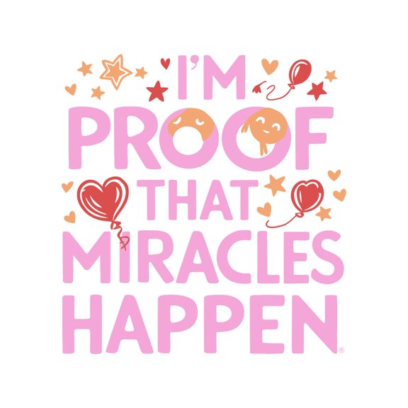 I'M Proof That Miracles Happen Loving Inspiring Adore Treasure Heart Quote Wall Art Sticker Designs Vinyl Stickers For Home House Walls Rooms Windows Bedroom Decoration Size (20x20 inch)
