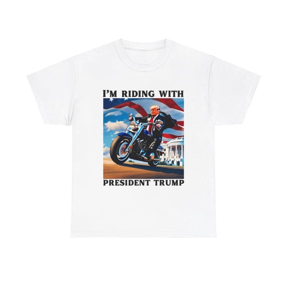 I'M RIDING WITH PRESIDENT TRUMP-TSHIRT