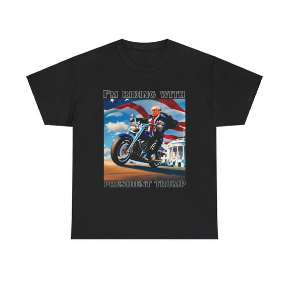 I'M RIDING WITH PRESIDENT TRUMP-TSHIRT