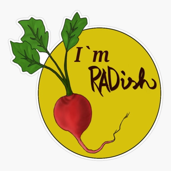 I'M Radish Er, Phone Decal Water Bottle Stickers Car Decals, Funny Birthday Gift