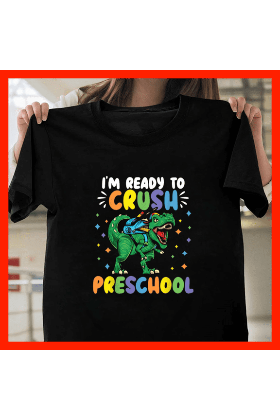 I M Ready To Crush Preschool T Rex Dinosaur Back To School Mask H10991, for Unisex - Up to 5XL Available