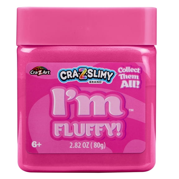 Cra-Z-Slimy I'm Fluffy Pink Slime for Kids - Novelty & Gag Toy - 8.8oz Jar
