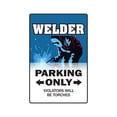 thumbnail image 1 of I'M THE WELDER Warning Aluminum Sign mother metal fix spot torch weld metal, 1 of 4