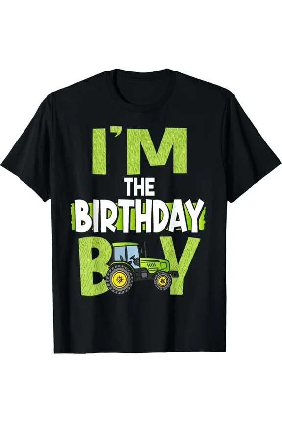 I'M The Birthday Boy Family Tractors Farm Trucks Bday T-Shirt Unisex S-5XL Hot Trending Shirt, Vintage Birthday Gift