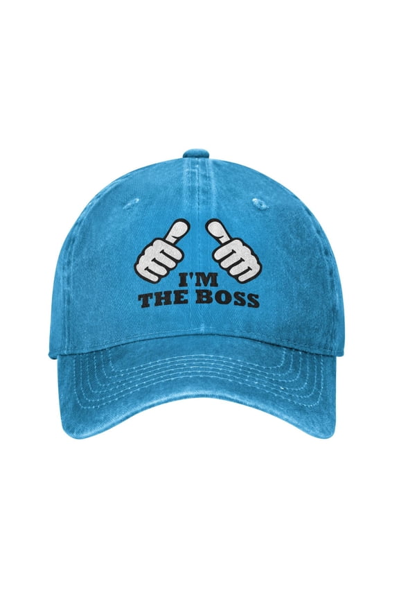 I'M The Boss Adult Adjustable Classic Washed Casquette Cap Hat Baseball Cap For Man For Woman