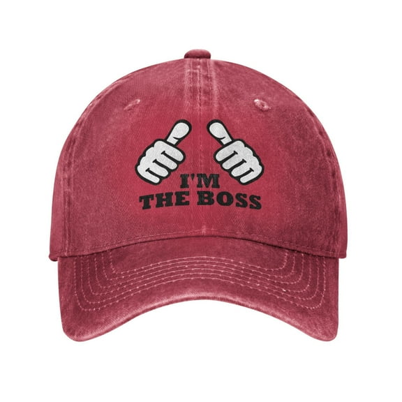 I'M The Boss Adult Adjustable Classic Washed Casquette Cap Hat Baseball Cap For Man For Woman