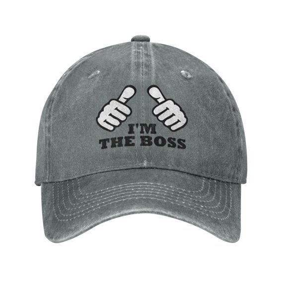 I'M The Boss Adult Adjustable Classic Washed Casquette Cap Hat Baseball Cap For Man For Woman