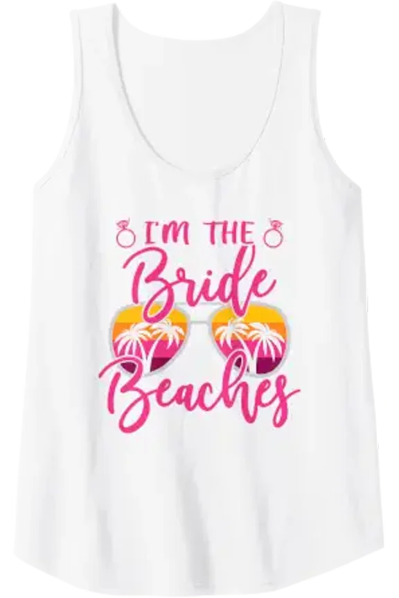 I'M The Bride Trip Beach Wedding Bachelorette Party Retro Tank Top Size S-3XL