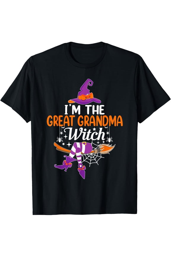 I'M The Great Grandma Witch Funny Family Unisex S-5XL T-Shirt, Vintage Birthday Gift
