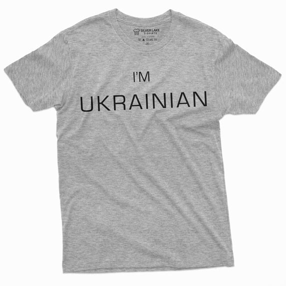 I'M Ukrainian T-Shirt President Zelenskyy Ukraine Support Tee Shirt Mens Tee Shirt (XX-Large Grey)