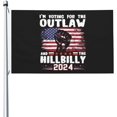 thumbnail image 1 of I'M Voting For The Outlaw Hillbilly 2024 3x5 Ft Double Sided Flag Polyester Banner Yard Sign Outdoor Decoration, 1 of 9