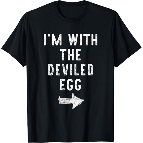 I'M With The Deviled Egg Costume Couple T-Shirt All Size S-5XL