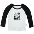 thumbnail image 1 of I MAKE NANA'S HEART FULL Funny T shirt For Baby, Newborn Babies T-shirts, Infant Tops, 0-24M Kids Graphic Tees Clothing (Long Black Raglan T-shirt, 6-12 Months), 1 of 4