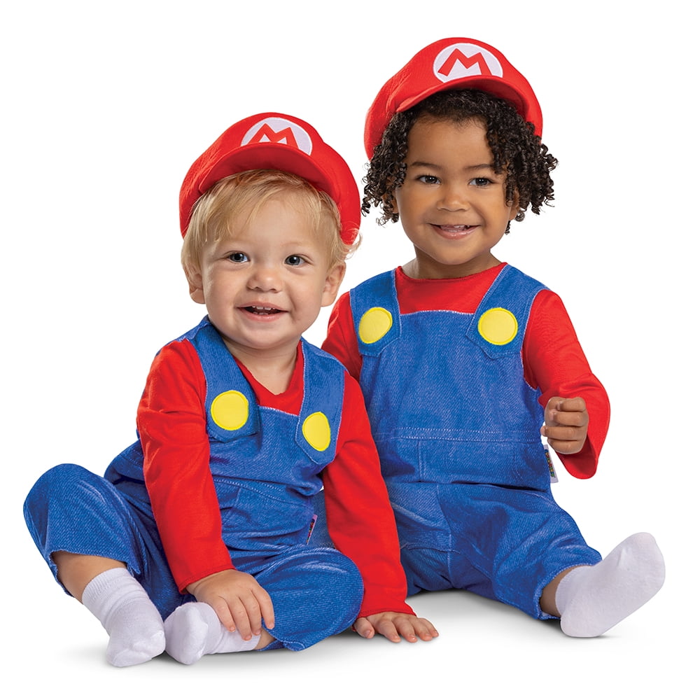 Nintendo Super Mario Bros. Mario Halloween Costume for Children, Infants Size 6-12M, by Disguise