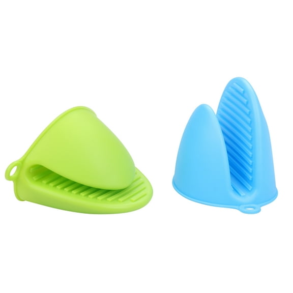 I-MART 2 Pack Silicone Oven Mitts, Silicone Pot Holders, Silicone Oven Gloves, Finger Mitts