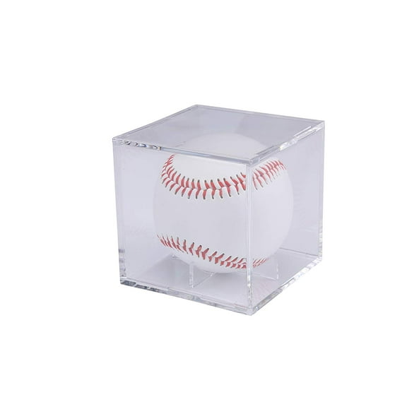 I-MART Baseball Display Case, Acrylic Square Clear Cube Baseball Holder, Storage, Box