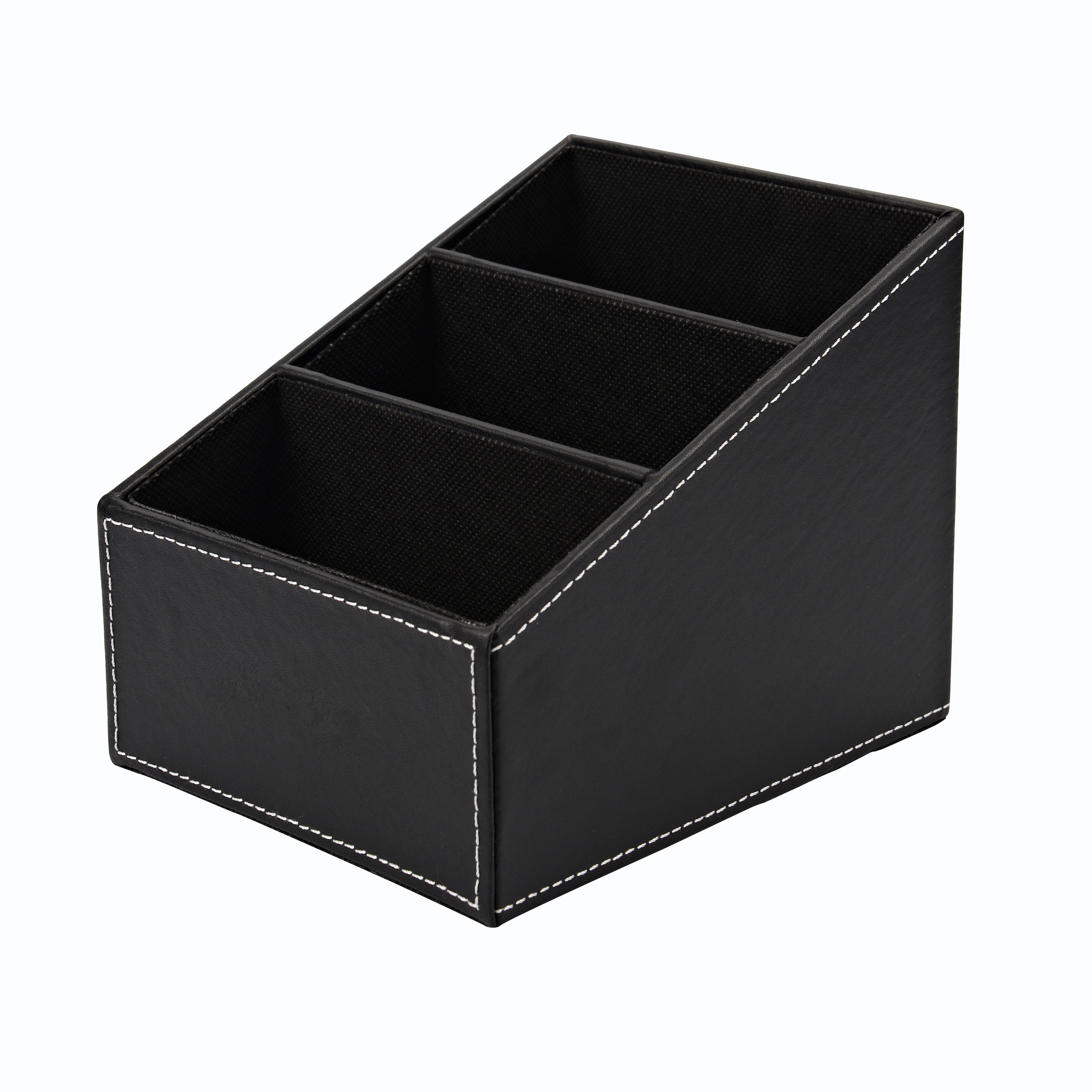 I-MART, Remote Control Organizer, Black, 3 Compartments 6.3"x5.2"x5.2 ...