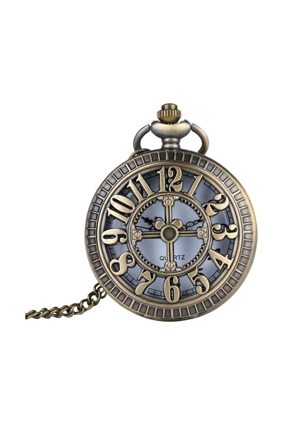 Women’s Retro Antique Skull Shaped Pocket Watch