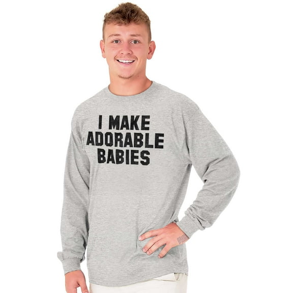 I Make Adorable Babies Cute Mom Plus Size Long Sleeve Graphic Tee Shirt Brisco Brands 3X