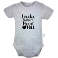 thumbnail image 1 of I Make Nana's Heart Full Funny Rompers For Babies, Newborn Baby Unisex Bodysuits, Infant Jumpsuits, Toddler 0-24 Months Kids One-Piece Oufits (Gray, 12-18 Months), 1 of 4
