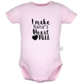 thumbnail image 1 of I Make Nana's Heart Full Funny Rompers For Babies, Newborn Baby Unisex Bodysuits, Infant Jumpsuits, Toddler 0-24 Months Kids One-Piece Oufits (Pink, 18-24 Months), 1 of 4