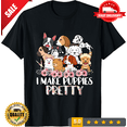 thumbnail image 1 of I Make Puppies Pretty Funny Cute Dog Groomer Pet Grooming Floral Dog T-Shirt, LIMITED EDITION-TH67072, 1 of 2