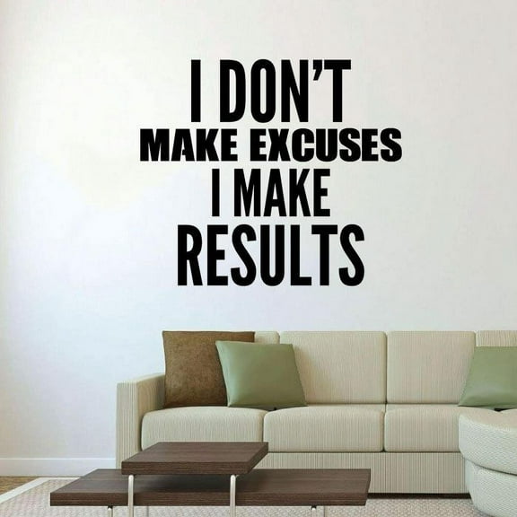 I Make Results Quote Fitness Workout Work Out Success Motivation Quotes Wall Decals Healthy Lifestyle for Girls Boys Gym Home Sports Room Decor Vinyl Wall Art Stickers Decoration Size (10x10 inch)