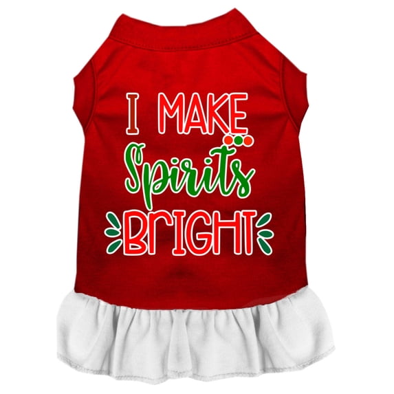 I Make Spirits Bright Screen Print Dog Dress Baby