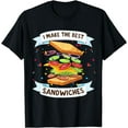 thumbnail image 1 of I Make The Best Sandwiches Shirt for Food Lovers - Sandwich Funny Creative Graphic T-Shirt, 1 of 3