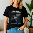 thumbnail image 1 of I May Be Cringe But I Am Free Possum, Cat Meme Shirt, Meme Tee, Trending Tshirt, Funny Friend Gift, Quote Cute, 1 of 5