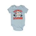 thumbnail image 1 of I May Be Small But I'm The Boss Dalmation Bodysuit, Baby Blue 18 months, 1 of 1