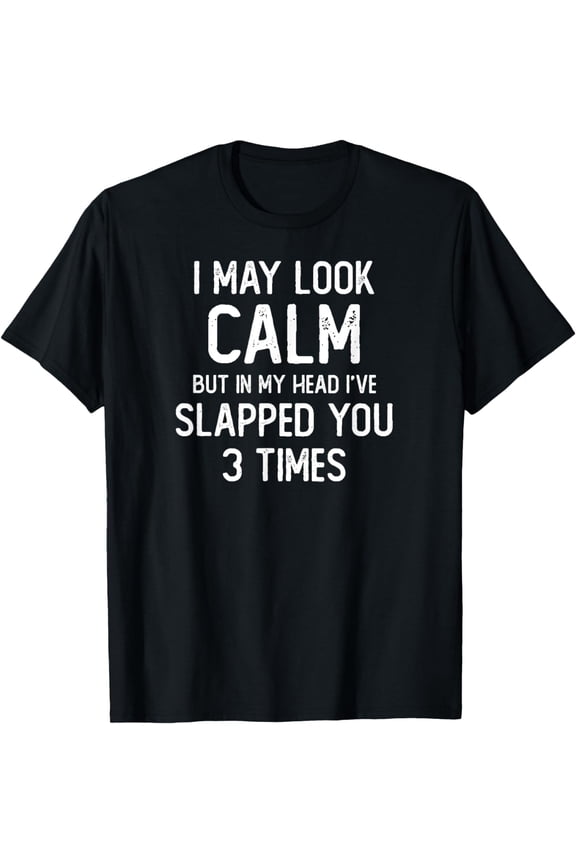 I May Look Calm But In My Head I've Slapped You 3 Times T-Shirt