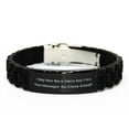 thumbnail image 1 of I May Not Be a Hero but I'm a Case. Black Glidelock Clasp Bracelet, Case Manager Engraved Bracelet, Inappropriate Gifts for Case Manager, 1 of 1
