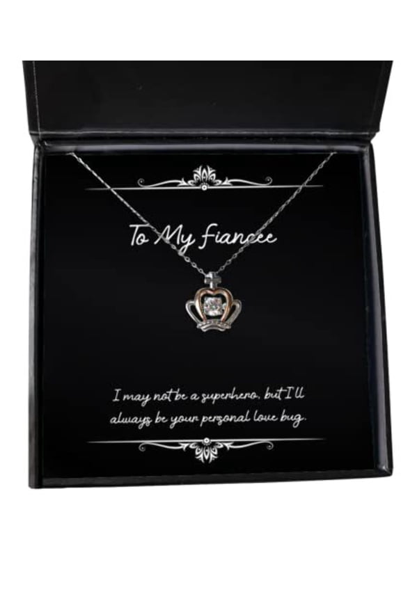 I May not be a Superhero, but I'll Always be Your Personal Love. Crown Pendant Necklace, Fiancee Jewelry, Gag Gifts for Fiancee, Engagement Ring, Wedding Ring, Diamond Ring, Gold Ring, Silver Ring,