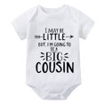 thumbnail image 1 of I Maybe Little But I'm Going To Be A Big Cousin Baby Outfit Boy Short Sleeve Neutral Baby Girl Outfit White Baby Boy Bodysuit, 1 of 2