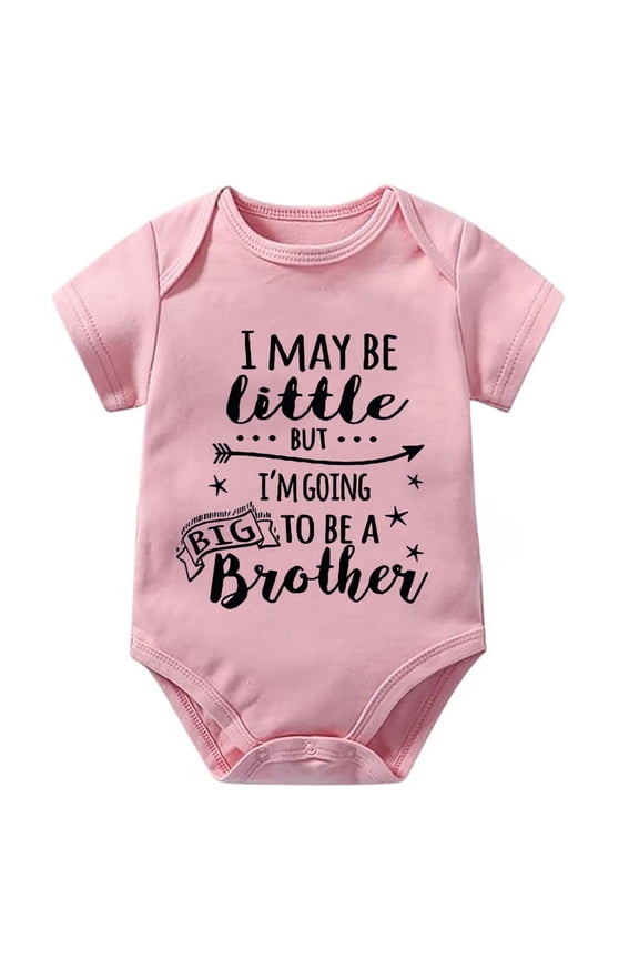 I Maybe Little But Im Going To Be A Big Brother Bringing Baby Home Outfit Girl Newborn Short Sleeve Baby Boy Neutral Outfit W