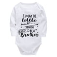thumbnail image 1 of I Maybe Little But Im Going To Be A Big Brother Cute Newborns Outfits Long Sleeve Baby Boy One Piece Outfits White Baby Onsi, 1 of 2