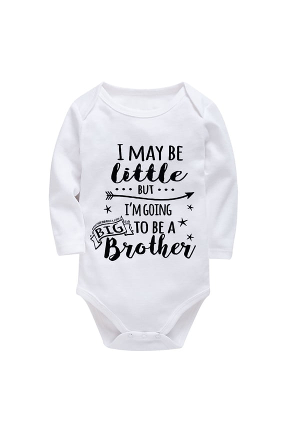 I Maybe Little But Im Going To Be A Big Brother Newborn Boy Outfits Long Sleeve Boys Neutral Outfit White Newborn Girl Cloth