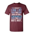 thumbnail image 1 of I Might Look Like Doing Nothing In My Head I'm Quite Busy Funny DT Adult T-Shirt Tee, 1 of 2