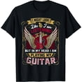 thumbnail image 1 of I Might Look Like I'm Listening to You funny guitar music T-Shirt Black, 1 of 3