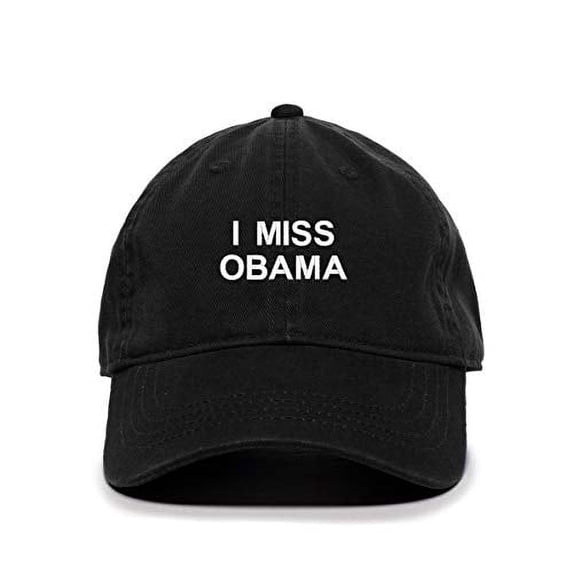 I Miss Obama Baseball Cap Embroidered Cotton Adjustable Dad Hat Black