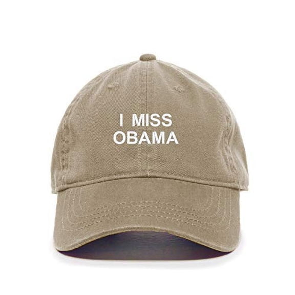 I Miss Obama Baseball Cap Embroidered Cotton Adjustable Dad Hat Khaki
