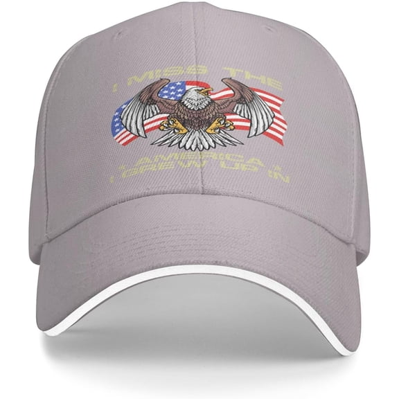 I Miss The America I Grew Up in American Flag Hat Men Women Trucker Hats Gift Baseball Cap
