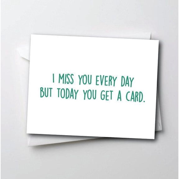 I Miss You Every Day Card Thoughtful Greeting with Heartfelt Message Blank Inside for Personal Touch Perfect for Friends, Family, or Loved Ones