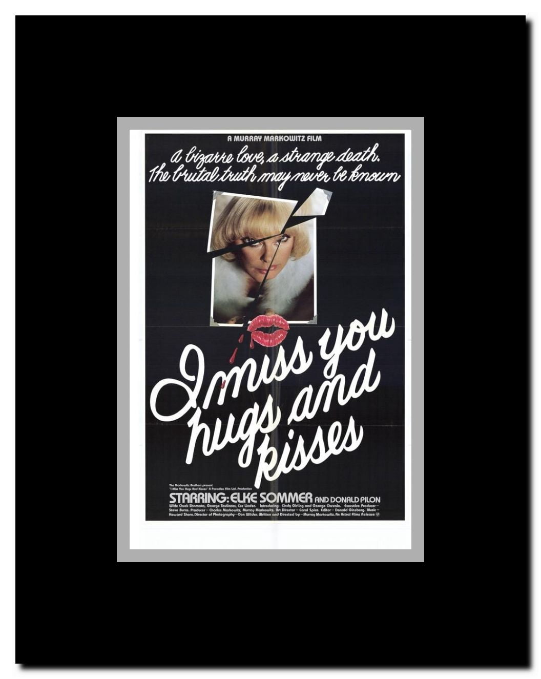 I Miss You Hugs and Kisses Framed Movie Poster