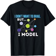 I Model - Data Science Statistics Analyst Data Modeling T-Shirt men and women can wear, black, white, gifts