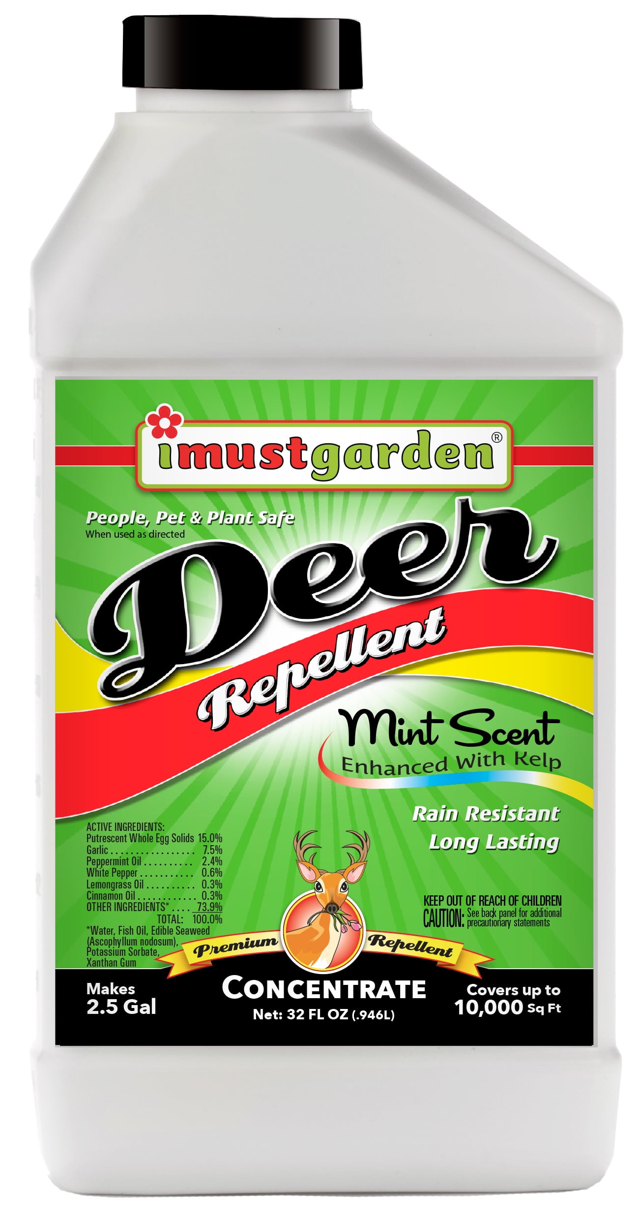 I Must Garden Deer Repellent: Mint Scent - 32oz Concentrate