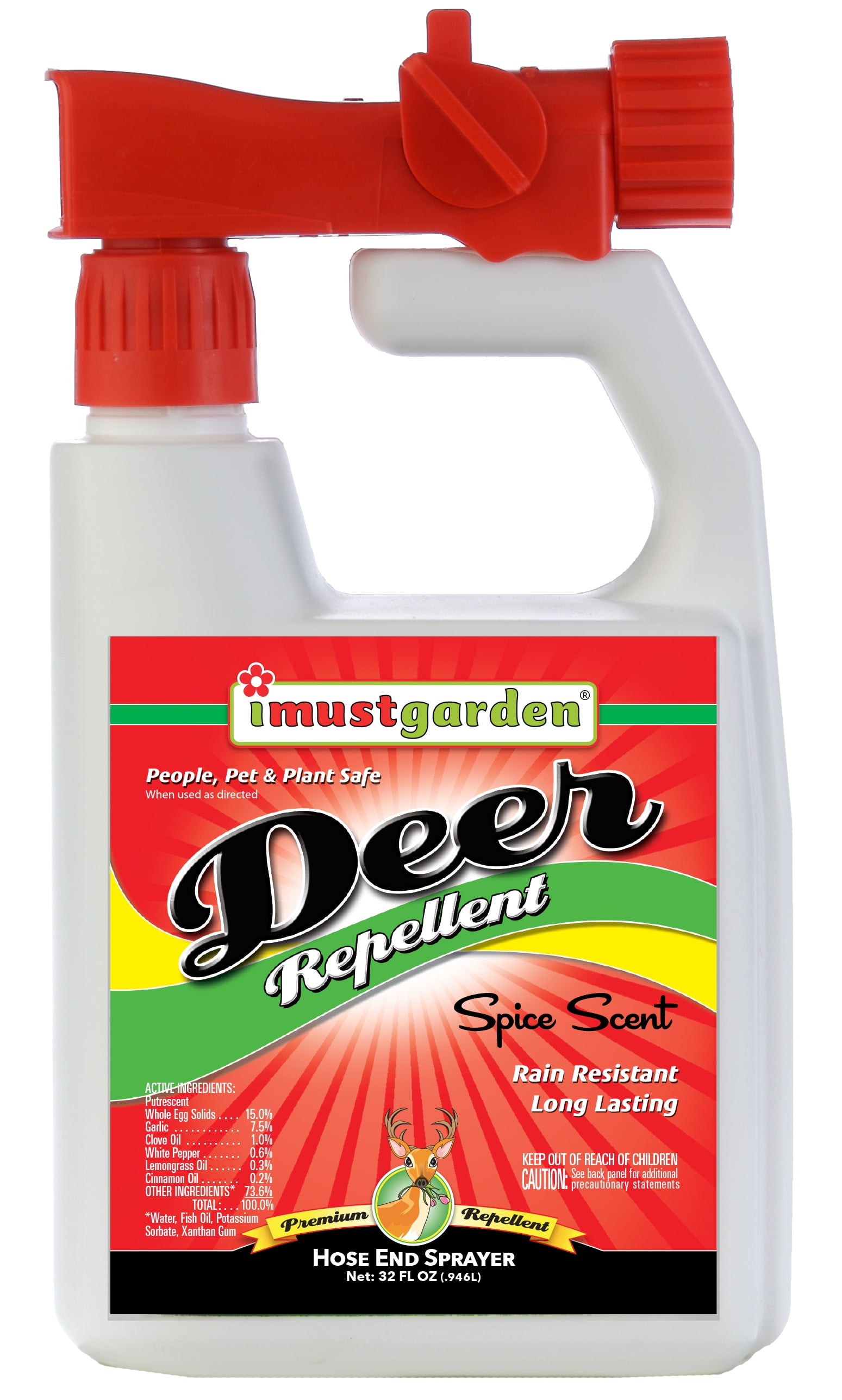 I Must Garden Deer Repellent: Spice Scent - 32oz Hose End Concentrate